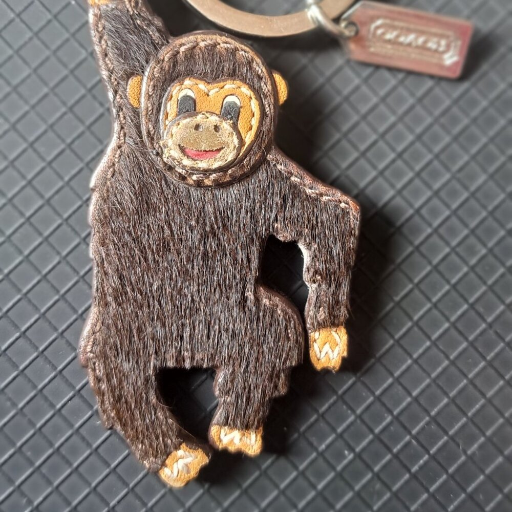 Coach monkey keychain